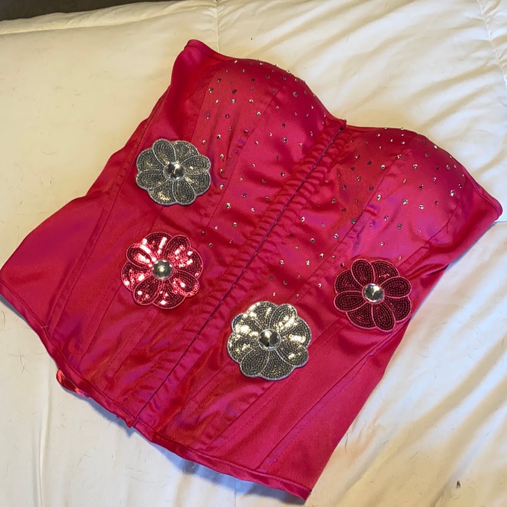 Sequin Pink Corset Top